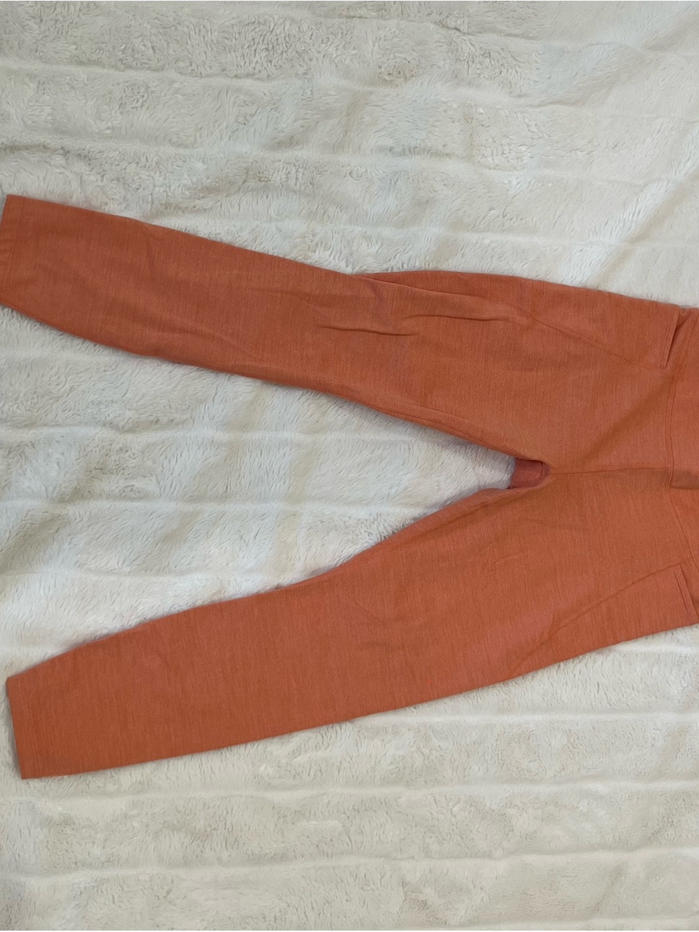 JoyLab Rust-Orange Ribbed High-Rise Leggings